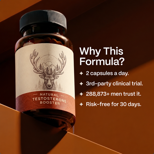 Natural Testosterone Booster – Men's Energy, Strength & Vitality Support | 60 Capsules