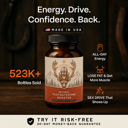 Natural Testosterone Booster – Men's Energy, Strength & Vitality Support | 60 Capsules